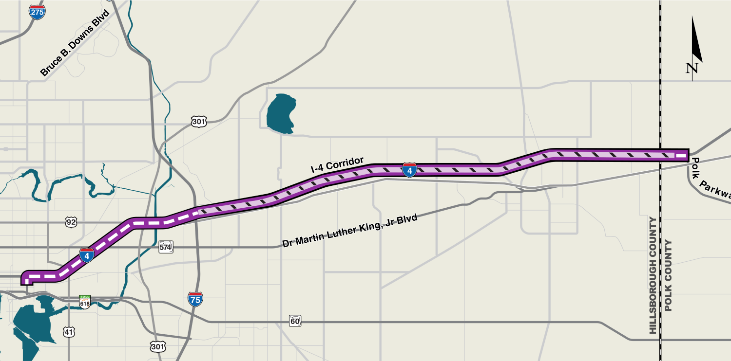 I-4 corridor map